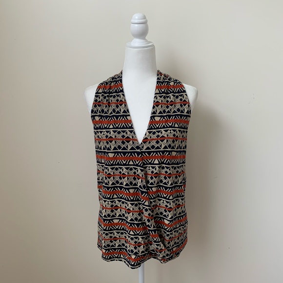 Lucky Brand Faux Wrap Patterned Tank Top - Picture 8 of 8